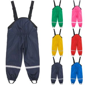 Hose Regenmantel Kleinkind Baby Kleidung Kinder Strampler Schlammhose Regen Casuales Hosen Kinder PU Mädchen insgesamt wasserdichte Jugendliche Teenage