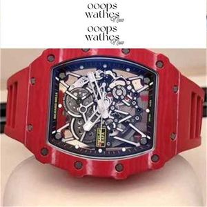 Designer Mens Watch Luxury Brand Watch Automatic Superclone 35-02 Red Edition Sports Armbandwatch Redcarbon Faser Sapphire