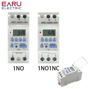 DIN RAIL THC 15A Neuer Typ 2 Draht wöchentlich 7 Tage programmierbares digitales Zeitschalter Relaissteuerung AC 220V 230 V 12V 24 V 48 V 16A