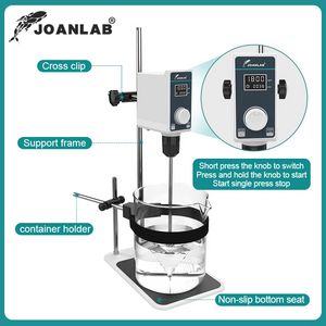 Joanlab Liquid Mixer Lab Electric Electric Digital Digital Digital Everhead Right Right Lab Equipment 20L 2000 دورة في الدقيقة 110V 220V
