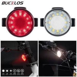 Bucklos Bike Light Front- und Rückenrad Lampe LED -Fahrradbeleuchtung USB -wiederaufladbarer Taschenlampe für Fahrradradfahrradlaterne