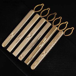 مقاطع التعادل مقطع لرجال Men Metal Gold Chain Luxury Business Tie Clip Bar Pin for Necktie Men Tirts Associory Party Wedding Gift Y240411