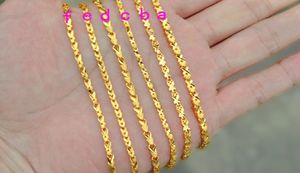 24k real gold plated gold color bracelet size 175CM fashion bangle for women jewelry whole5364239