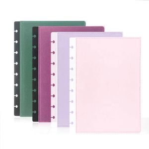 Notebooki A5 Notebook obejmuje skórzaną osłonę do ringu dyskowego Notebooki Planner grzybowy Planner Binder skórzana okładka dziennika