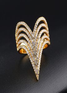 Crown Band Ringe 18k Gold Fünf Schichten Persönlichkeit Charakter Designer Accessoires Luxus für Frauen Hochzeitsfeier Großer Plattenring J9908501