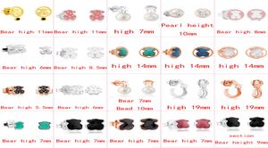 Fahmi 2022 925 Sterling Silver Söta björnörhängen Fashion Classic Perforated Earrings Jewelry Manufacturer Whole1791766