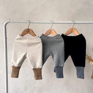 Calças espessadas calças de bebê quente de cashmere menina de menina de menina outono inverno bebê leggings algodão retalhos de roupas de bebê 636m