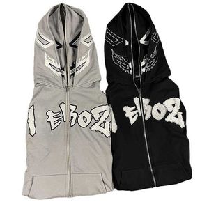 Wholesale Custom Embroidery Design Heavyweight Cotton Terry Plus Size Unisex Full Zip Up Hoodie for Man