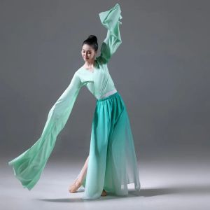 Fan taneczny kostium Elegancki parasol narodowy taniec klasyczny jangko kostium tańca dorosła elegancka elegancka narodowa hanfu