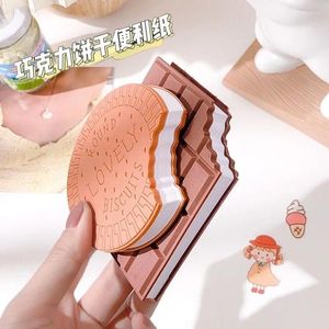 Creative Chocolate Cookies Shape Note Book Students Cute Mini Notepad Cartoon Tearable Handwritten Memo Pads