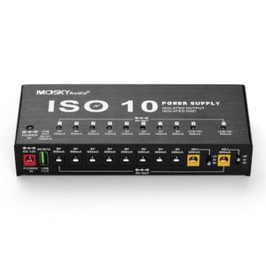 MOSKY ISO-10 POWER Guitar Effect Pedal Power Supply 10 Isolated DC Outputs/ 5V USB Output for 9V 12V 18V Guitar Accessories