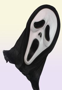 Whole2016 Nuova maschera di Halloween mascherata in lattice abito da festa in lattice cranio fantasma scary scuro maschera cappa unisex33463449445842