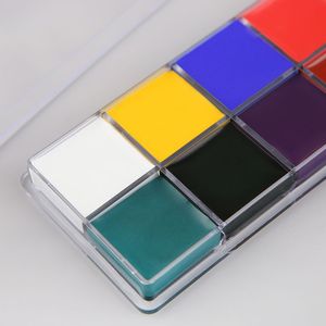 Faccia a faccia professionale 12 colori di pittura ad olio di pittura pigmento per kit di bellezza makeu