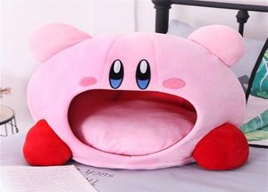 Tronzo 50 cm Kirby Plüsch weiche Schlafkissen Kappe Kawaii Anime -Spiel Kirby Schlafkissen Kissen weiche Haustierhaus Puppenspielzeug Dropship LJ2007777146