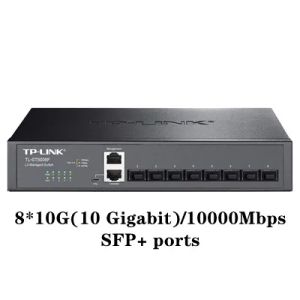 مفاتيح TPLink TLST5008F 10 جيجابت تبديل كل 8*10000MBPS 3LAYER إدارة الشبكة 10GBE 10G 10GB 10GBPS SFP+المنافذ