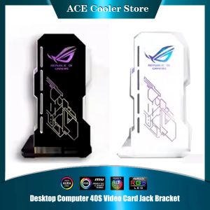 Cooling Computer Graphics Card Jack Bracket Argb 5V Argb Aura Synchronisation Vertikaler VGA GPU -Bracket Luminous Faith Comic Figuren Kabinett Mod