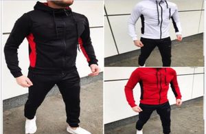 Мужчины спортивная одежда. Капюшон и толстовок Черный белый зимний беггер
