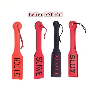 Slave Bitch xo 320 mm schwarz rot rosa bltch sm Flog Spank Paddel Beat Unterwürfige Slave versauter Fetisch BDSM Peitsche Folterausrüstung Sex Toy2131251