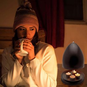Heating Candle Stove | Tea Light Oven Metal Radiator | Double-Walled Candle Heater For Home Study Office Living Room
