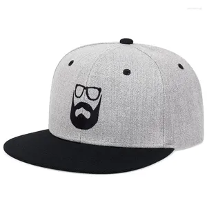 Ball Caps Beard Old Man Embroidery Hip Hop Cap Summer Outdoor Sun Hat Cotton Snapback Baseball Sports Trucker Flat Brim Hats