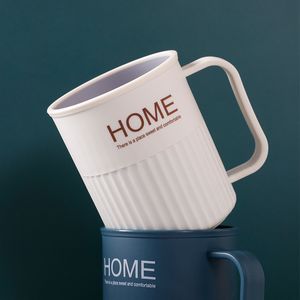 1 pc da 500 ml di bicchieri da bagno tazza per bagno da viaggio per alimenti da viaggio per la spazzola da casa bevande in plastica tazze da caffè da caffè latte tazze d'acqua