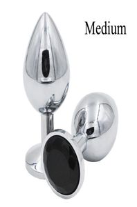 Massageador de brinquedos sexuais Tamanho médio 80x33mm Luxury Silver Thread Metal Butt Plug Anal Insert Sexy Stopper Anal Toys Sex Audlt Products4707948