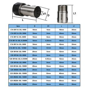 ER8 ER11 ER16 ER20 C10 C16 C20 C25 HORTO DO MOTOR DO MOTOR DO MOTOR POST 6mm 8mm 5mm 10mm para a máquina de gravação do suporte da ferramenta