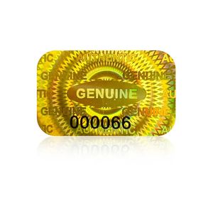 Gold Holographic Tamper Proof Stickers Warranty Void Laser Label Security Seal with Serial Number 2.5x1.5cm Adhesive labels 240411