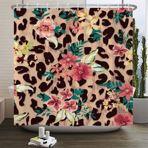 Stile nordico sexy stampa leopardo tende per doccia in tessuto bagno poliestere impermeabile tende per doccia moderna decorazione da bagno con ganci