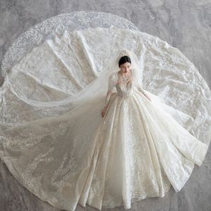 2024 TULLE BELLO ATTICHI BRIDE NUOVI APPLICA DI FASHITÀ Abiti da sposa in pizzo Vintage BOHO WED ASSEGGI