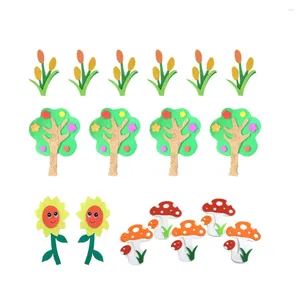 Adesivos de parede 17pcs plantas design adesivo de sala de aula de layout de layout de decoração para decoração infantil do jardim de infância (6 pcs tuli