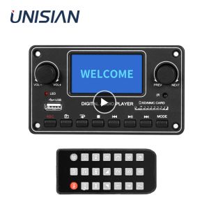 Усилители Unisian LCD MP3 -плеер модуль 28*64 Дисплей Bluetooth Digital Audio Decoder Board TDM157 USB SD BT FM для усилителя автомобиля Дома