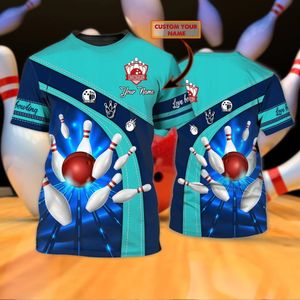 Plstar Cosmos Personalized Beer e Bowling T-Shirt da uomo stampato in 3D Gift una maglietta casual estiva per l'amante del bowling TX-170