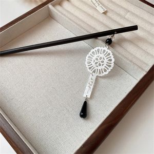 Hair Stick Girls Wooden Fan Tassel Styling Hairpin Chinese Clothes Accessories Wood Materials Hair Chopsticks H9