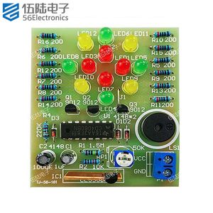 CD4060 Dreamlight Music Colorlight DIY Electronic Kit Layout Soldering Board Self Assembly Spare Parts