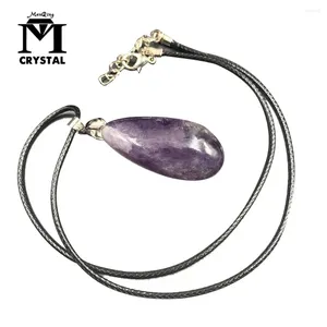 Dekorativa figurer Naturliga oregelbundna kristalldröm Ametyst Pendant Quartz Stone Healing ädelsten Spirituell meditationsmycken