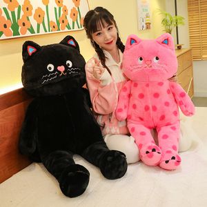 インターネットセレブリティクリエイティブホットセールソフトとかわいいポルカドットピンク猫ぬいぐるみおもちゃ人形ギフトガールフレンドの枕カバー