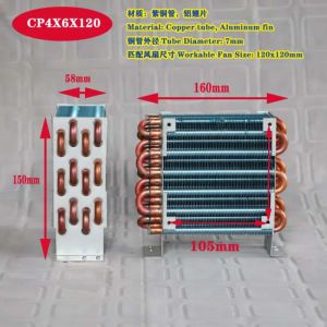 Miniaturkondensator Mini Kühlerkühlerkupferrohrflossenverdampfer Schweißmaschine Sauerstoffmaschinen Wasserkühlung