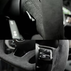 Copertura a treccia di sterzo personalizzata in pelle scamosciata 100% adatta per la berlina di berlina Cruze Chevrolet 2009-2014 Aveo 2011-2014 Orlando 2010-2015