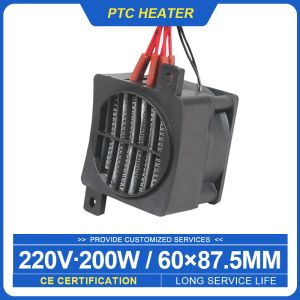 Lüfterheizungslüfter 220 V 200W PTC -Keramikheizung mit Lüfterwärmegebläse für Inkubator PTC Ceramic Thermistor Isolierung Lüfterheizung