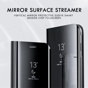 Für Samsung Galaxy S23 Ultra Case Smart Mirror Flip Leder Cover auf Samung S 23 Plus S23ultra S23+ 5G Magnetic Book Stand Coque