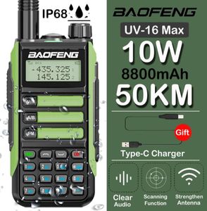 Baofeng UV 16 IP68 مقاوم للماء 50 كم مسافة طويلة مزدوجة الفرقة 136 174 400 520MHz Walkie Talkie 2208127197377