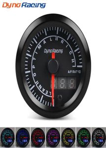 Dynoracing 52mm Dual Display Air Fuel Ratio GAUGE 7 Färger LED Luftbränsleförhållande mätarmätare med stegmotorflygflygmätare9688961