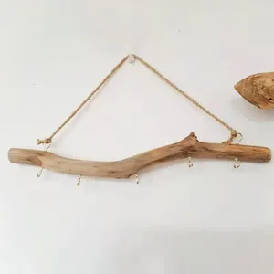 Hooks Natural Driftwood Branch Hook Key Jewelry Door Solid Wood Wall Storage Rack Home Vintage Decoration