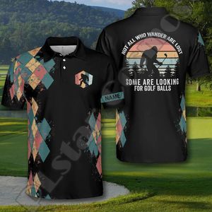 Anpassat namn mesh andningsbar golfspelare golfare vintage tatuering retro 3dprint harajuku sommar avslappnad korta ärmar polo skjortor a3