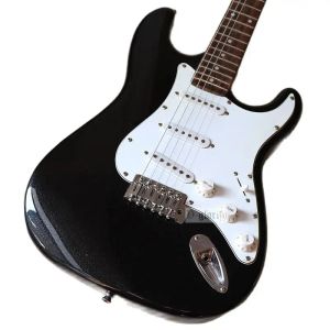 Cables High Gloss 6 String Electric Guitar Metallic Black Basswood Top Canada Maple 39 Inch Electric Guitar