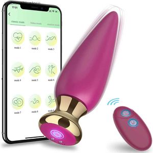 Andra hälsoskönhetsartiklar Bluetooth Anal Vibrator Wireless App Remote Anal Plug Toy For Men Women G-Spot Dildo Vibrator Butt Plugs Prostate Massager L49
