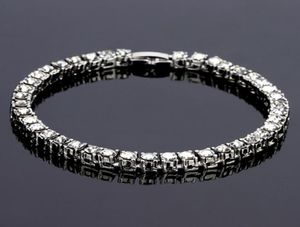 Mode Men hiphop tennisarmband smycken fhinestone rock stil silver guld miami rostfritt stål kubansk länk kedja armband för3807298