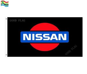 Nissan sinaliza o tamanho do banner 3x5ft 90150cm com bandeira de metal grommetoutdoor8839216