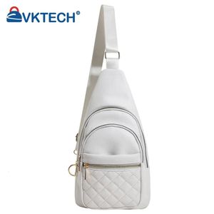 Kvinnor Sling Bestpåse Diamanter som kör midja Enkelt Casual Portable Fashion Pu Leather Justerbara remmar Travel Vandring 240407